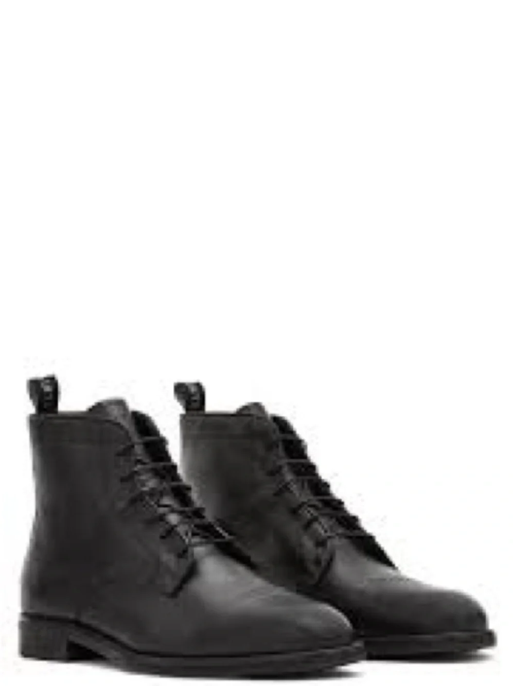AllSaints Black Leather Chukka Lace-Up Boots